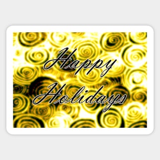 Happy Holidays Swirls Sticker